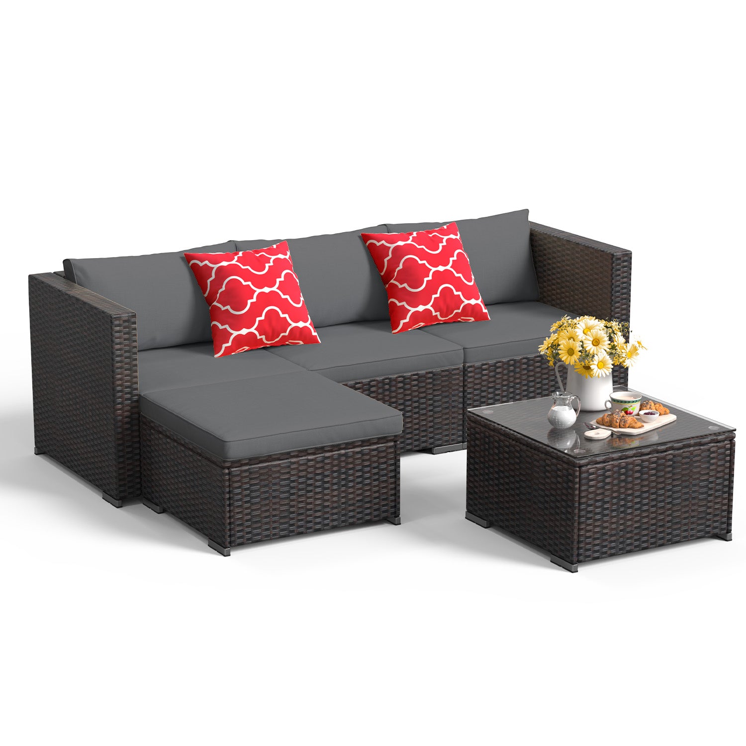 5 Pieces Patio Furniture Set