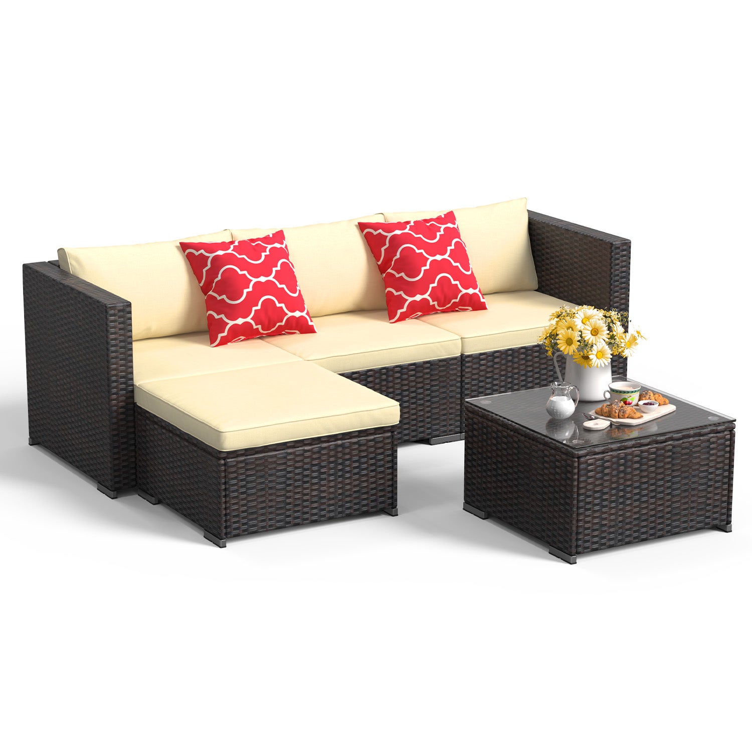 5 Pieces Patio Furniture Set