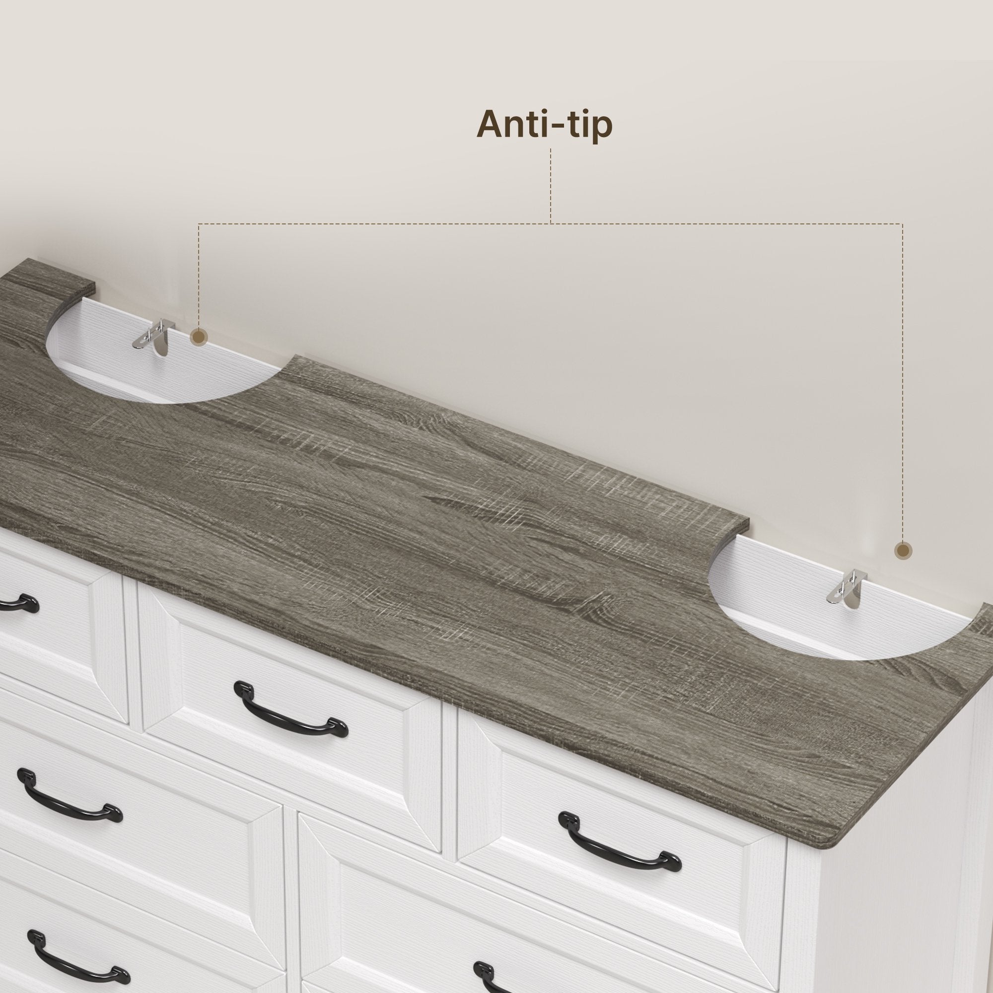 Spacious Tabletop & Versatile Use,Grey