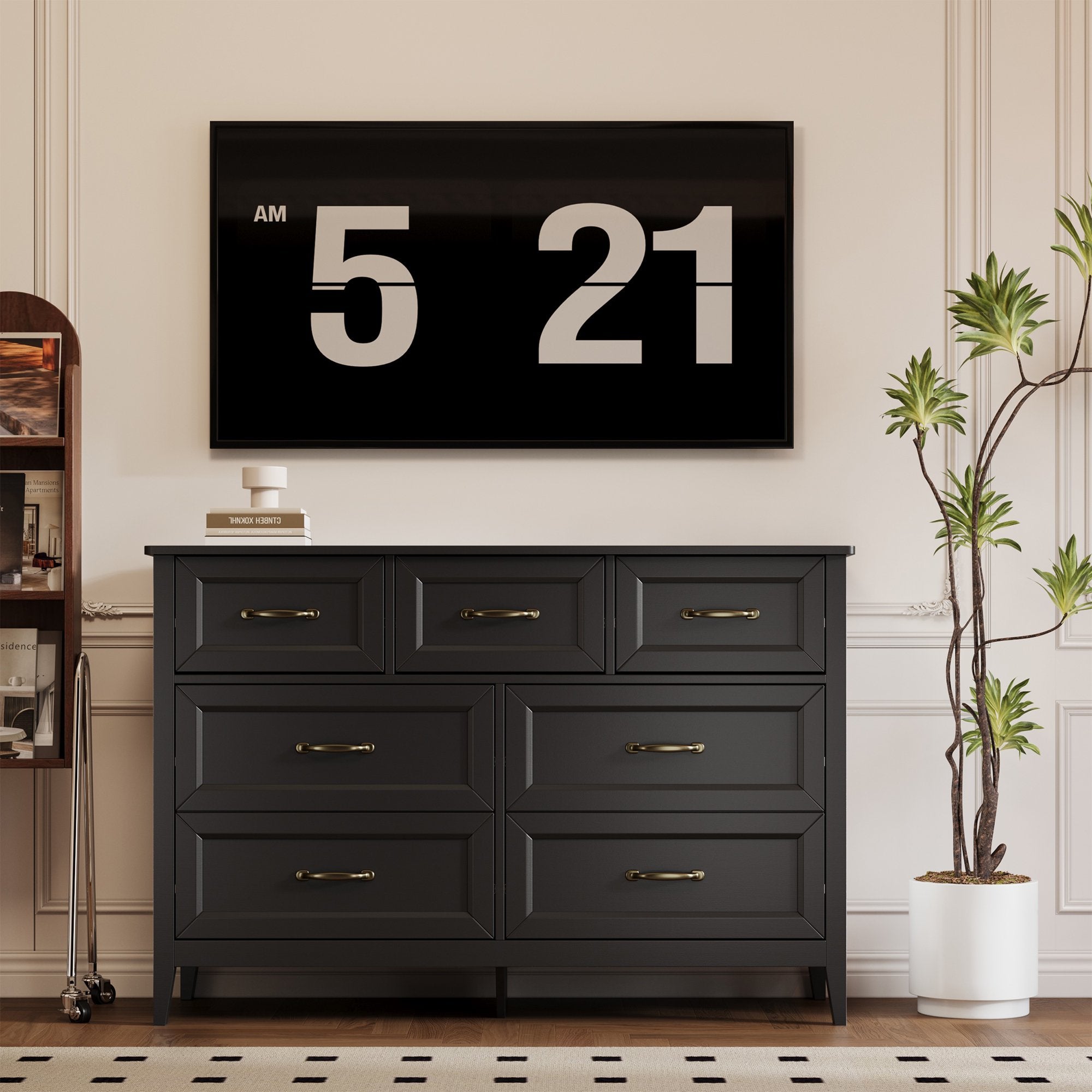 Spacious Tabletop & Versatile Use,Black