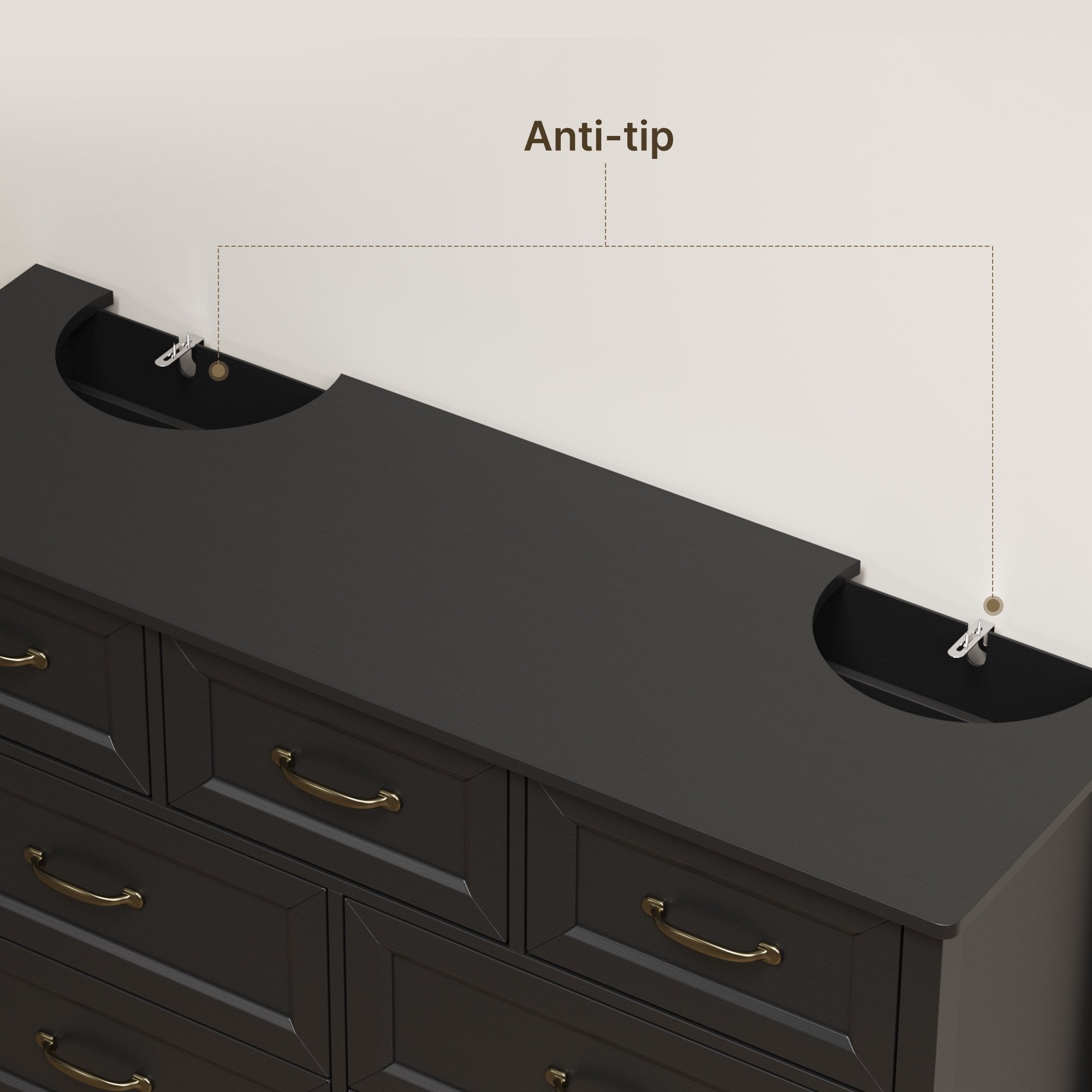 Spacious Tabletop & Versatile Use,Black