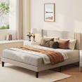Metal Platform Bed Frame with Storage Headboard – Max Underbed Space, Easy Assembly