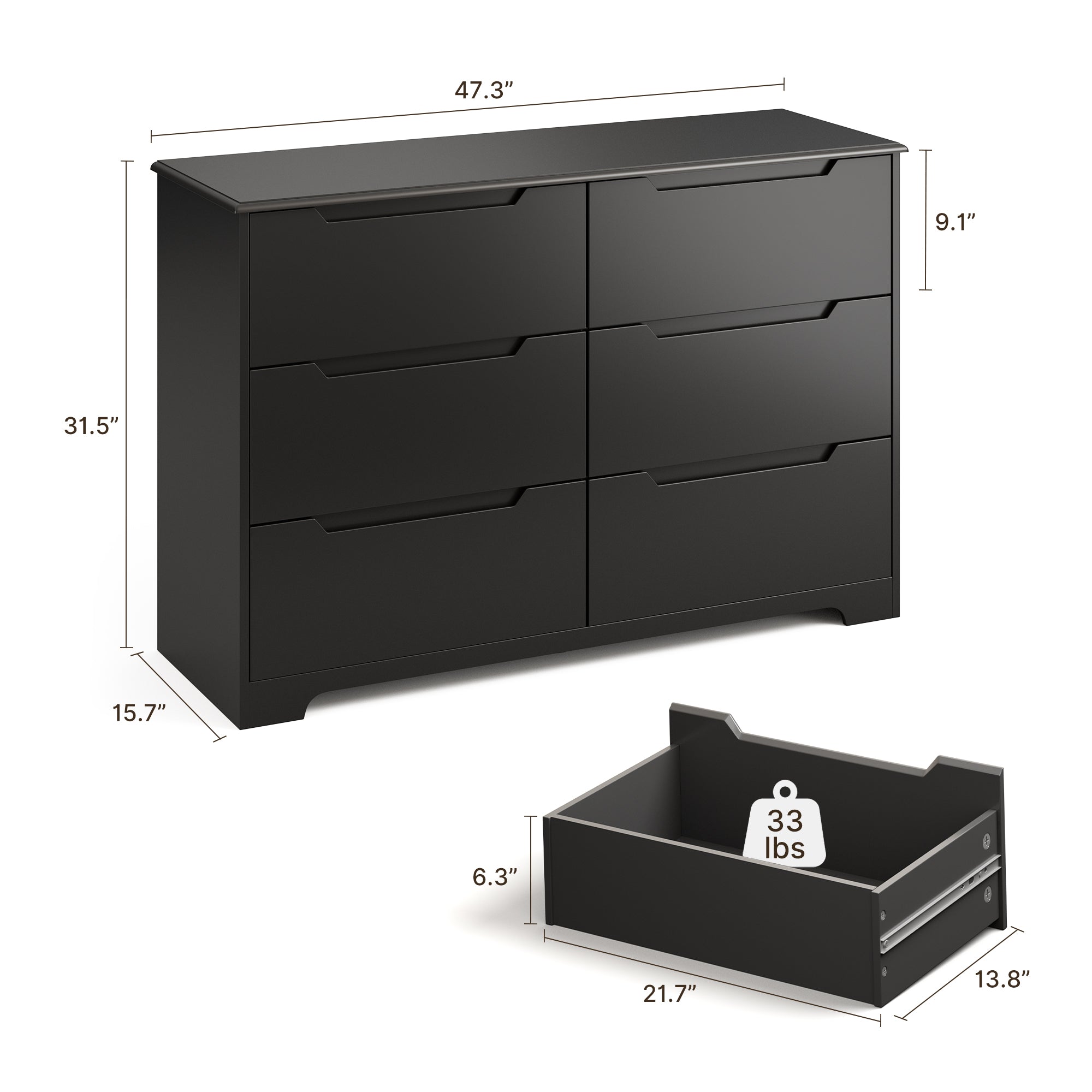 Bedroom Storage - Black