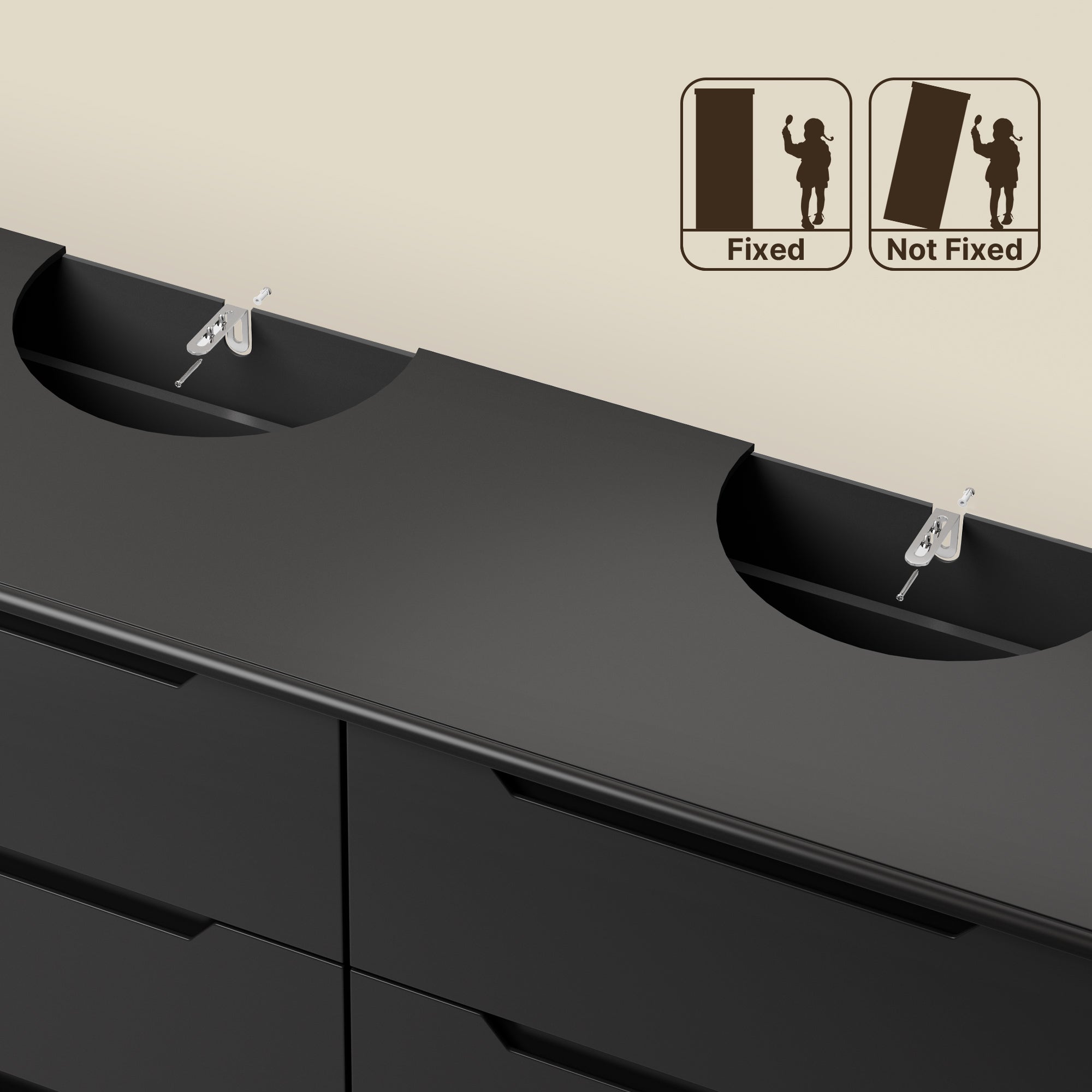 Bedroom Storage - Black
