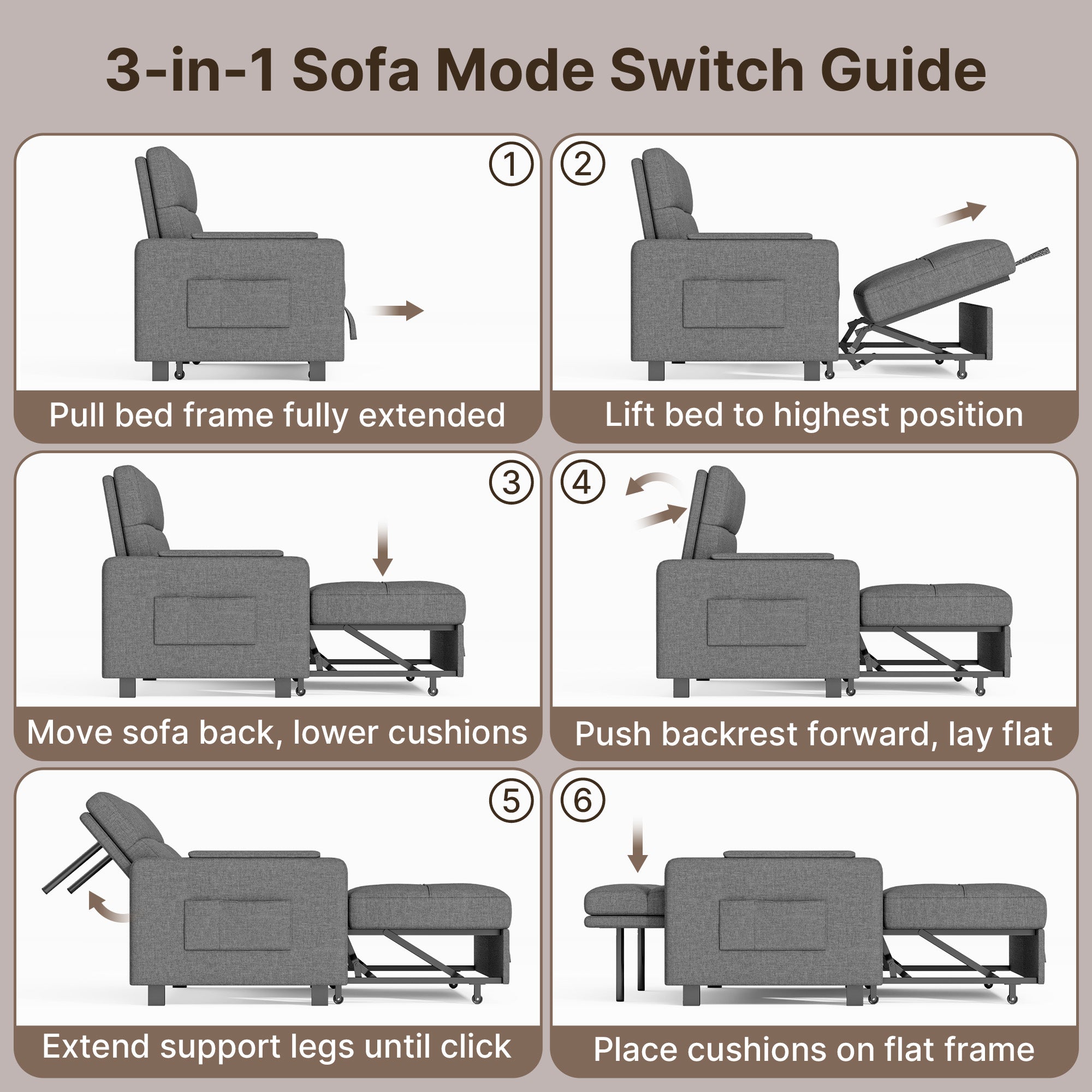 Space-Saving Sleeper with Storage & Lumbar Support for Studio Apartments