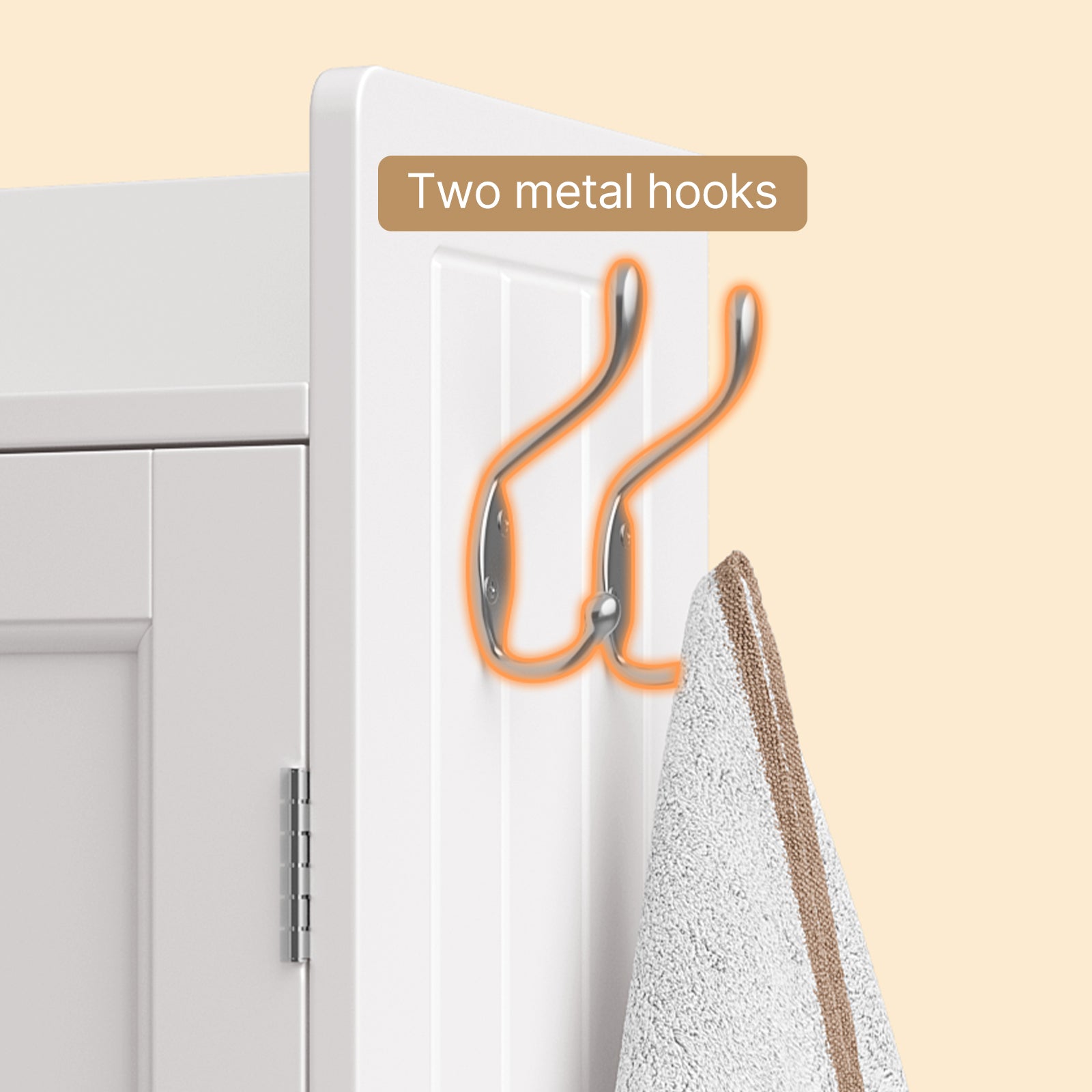 Aiho Over The Toilet Storage Cabinet with 2 Doors, 66''H Over Toilet Bathroom Organizer, Over Toilet Storage Cabinet with Adjustable Shelf, for Bathroom, Laundry