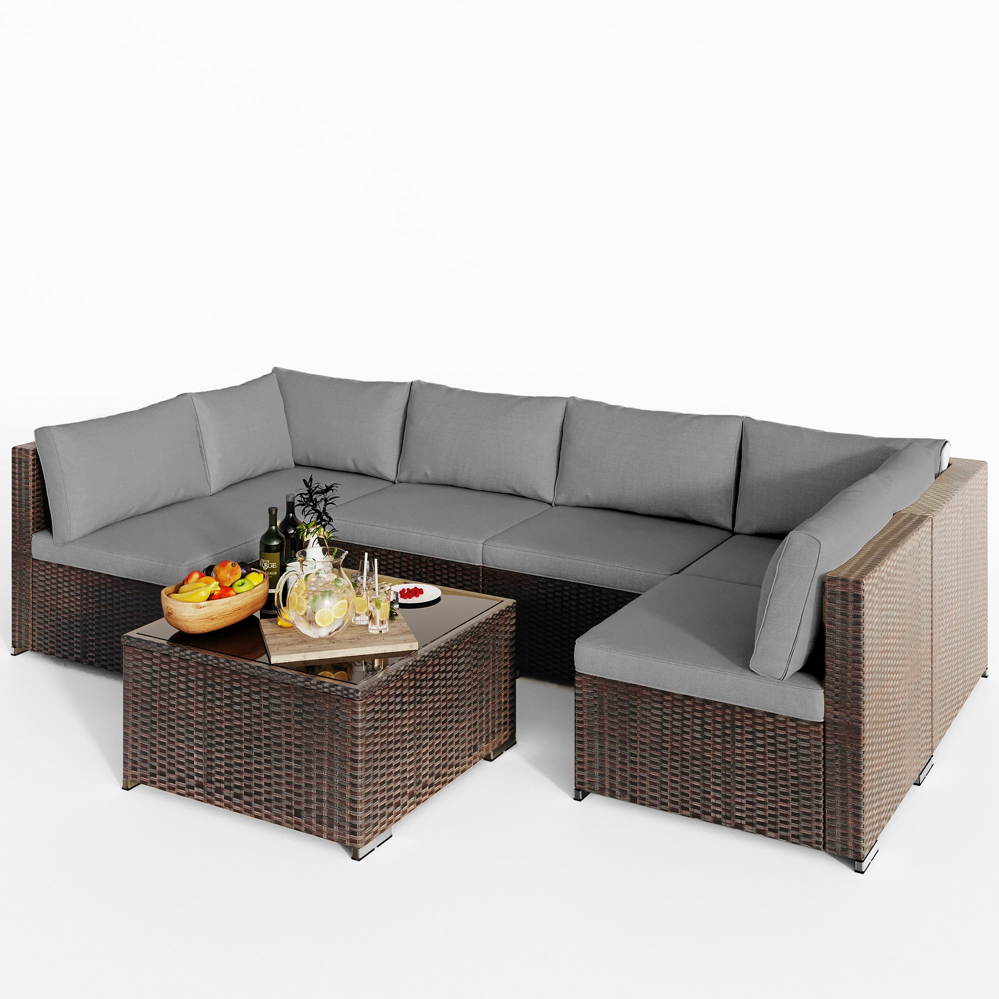 Aiho 7 Piece Outdoor Patio Furniture Set