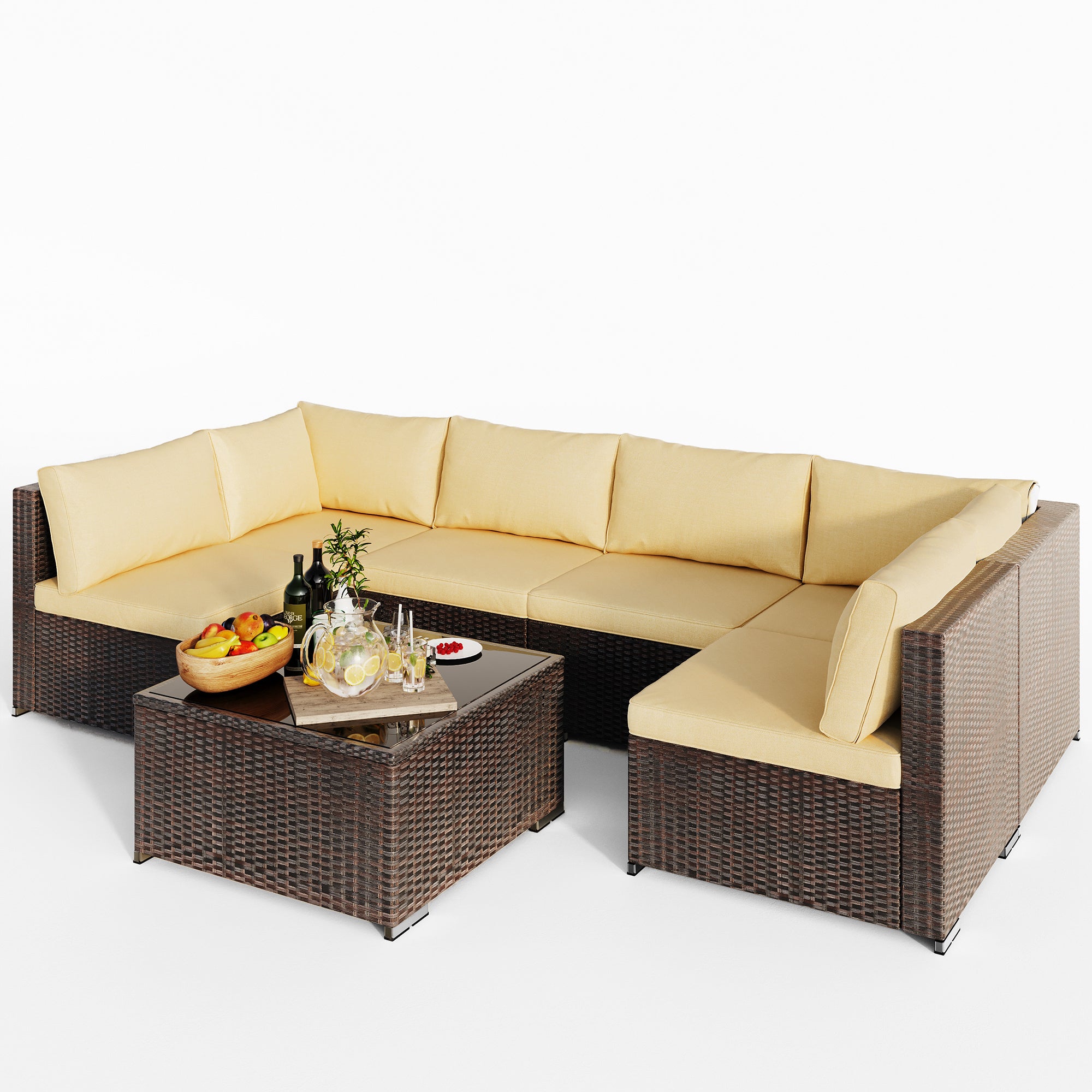 Aiho 7 Piece Outdoor Patio Furniture Set