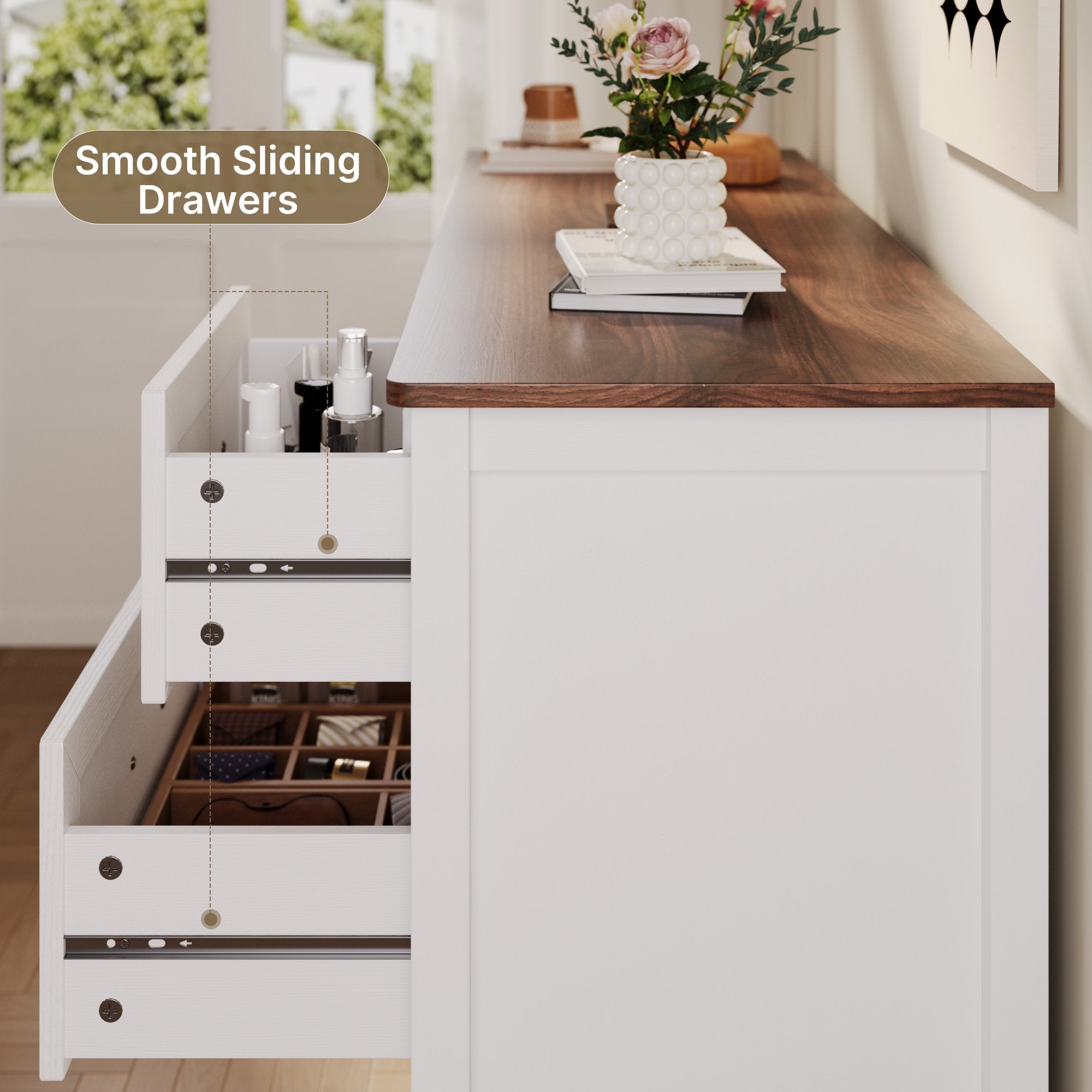 Spacious Tabletop & Versatile Use,Retro
